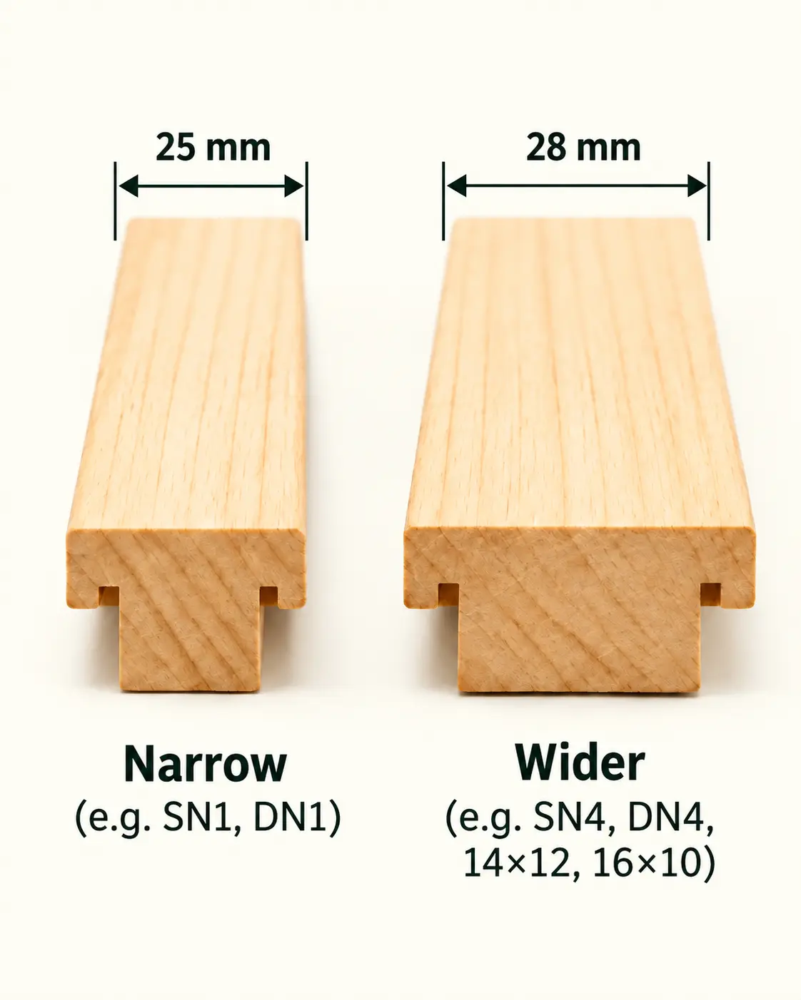 Comparison of narrow and wide British Standard beehive frame top bars