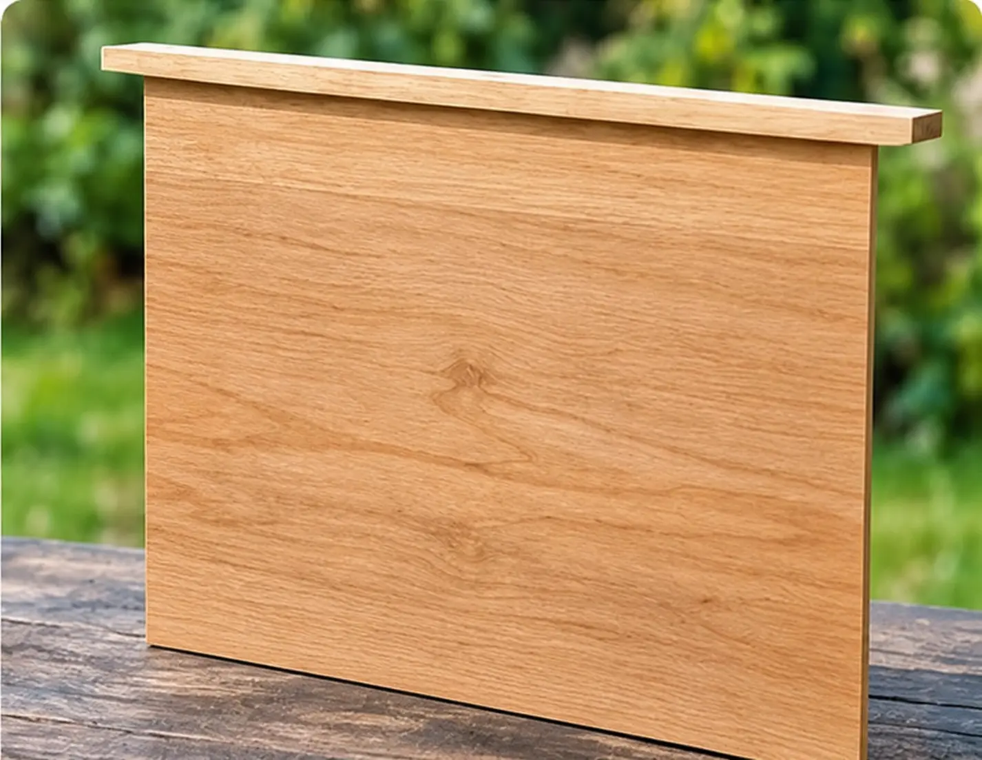 Wooden follower board used to define the occupied hive space
