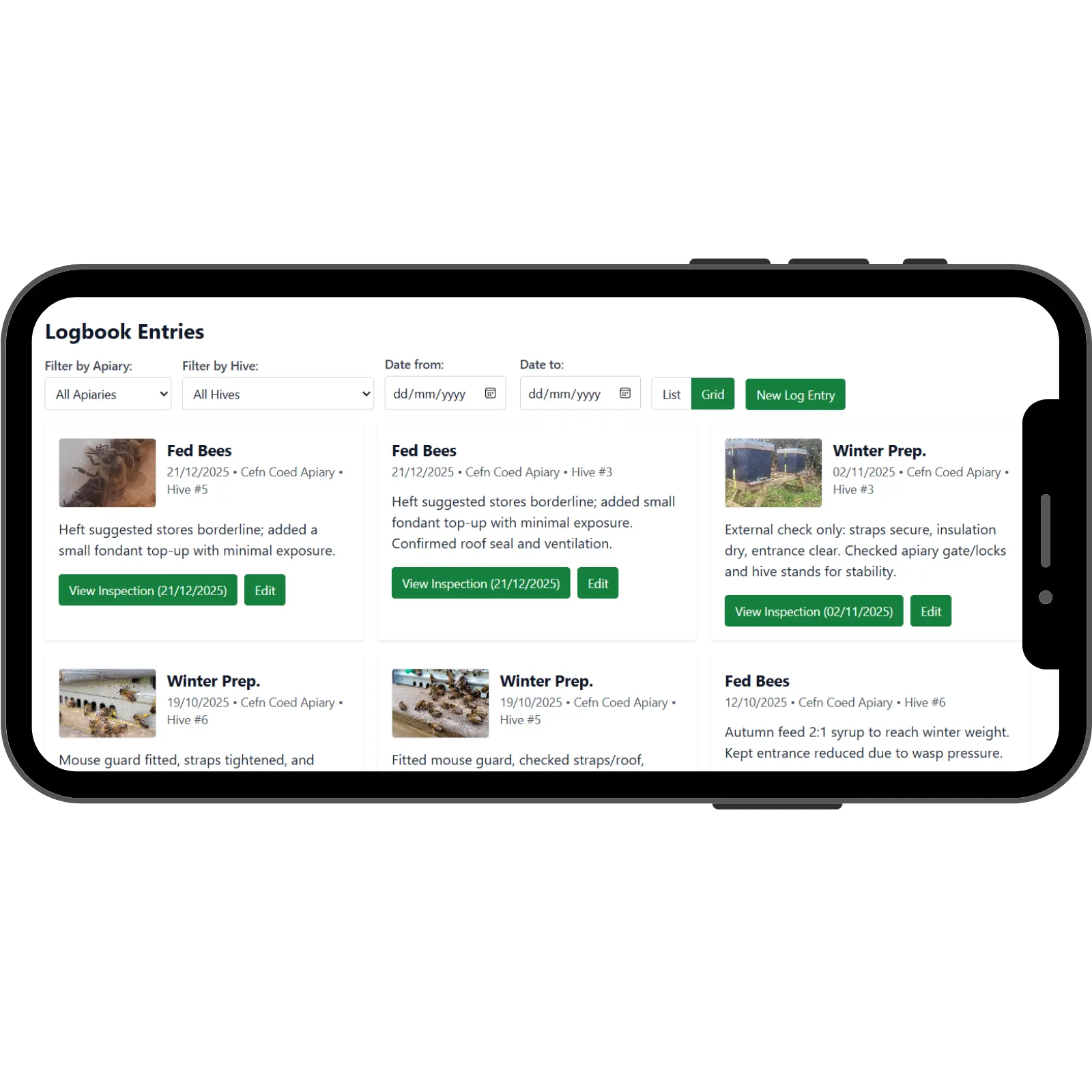 Apiary scene representing hive and apiary overview