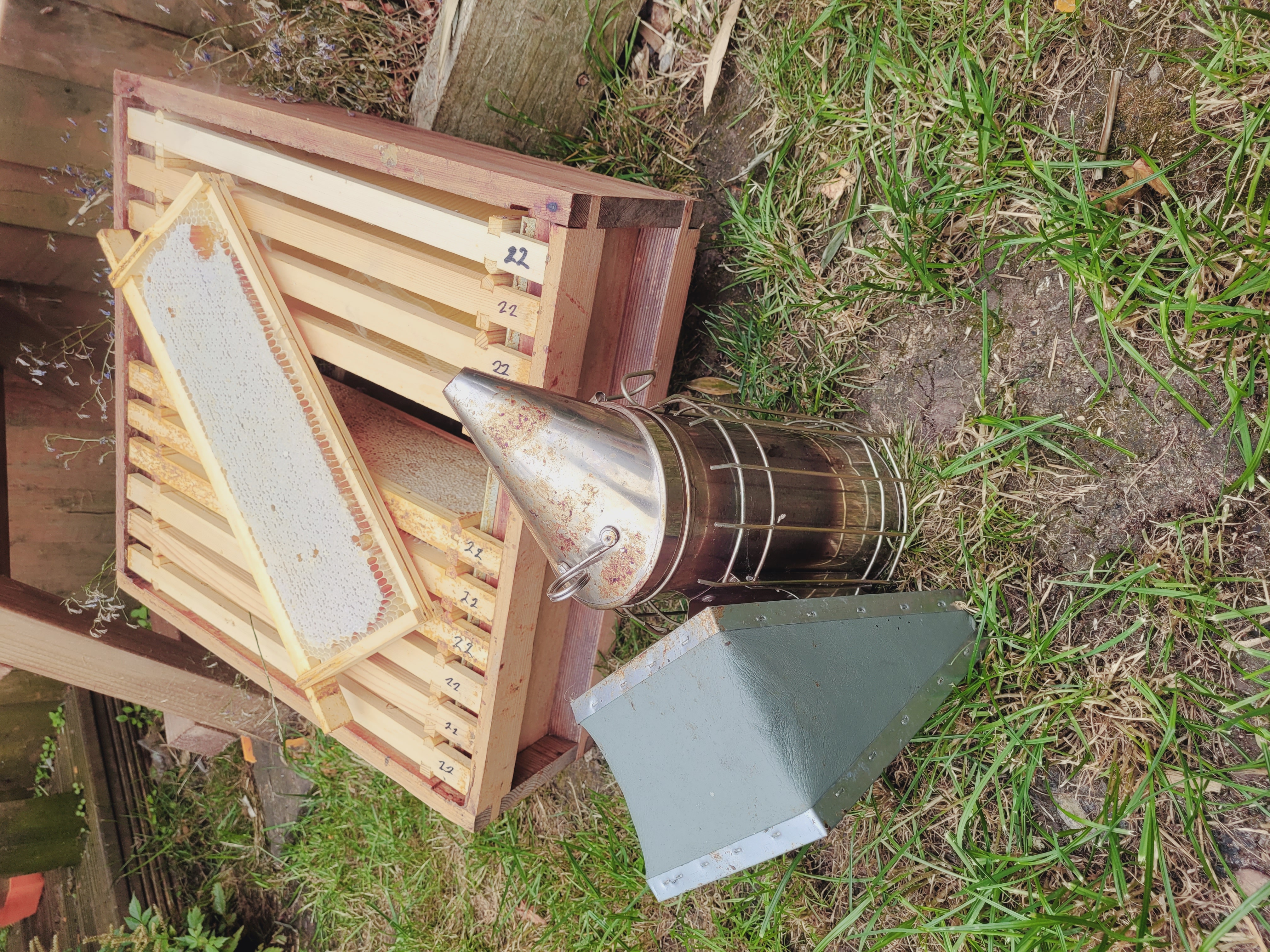 Beekeeping banner showing equipment for beekeeping